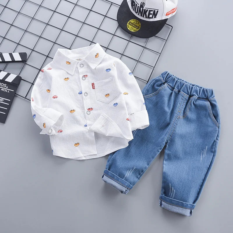 baby's Casual Shirt and Pants 2pcs