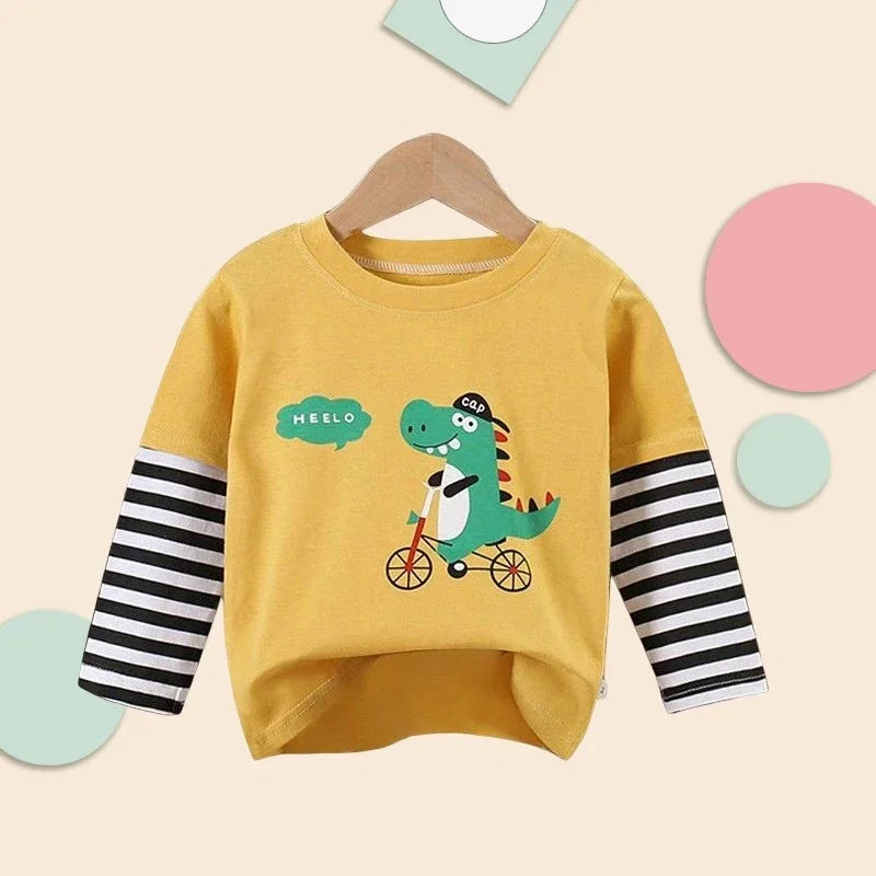 Children's T-Shirt Cartoon with Tops Long Sleeve Baby