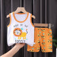 Cotton summer set for children, boys and girls, two-piece T-shirt and shorts