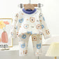 New Kids Autumn Warm Pajamas , Cute Cartoon Bear Long Sleeve T-Shirt Top + Pants Baby Sleepwear