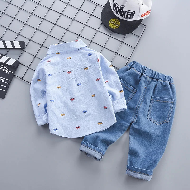 baby's Casual Shirt and Pants 2pcs