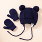 2 pieces of gloves with soft scarf for children and ear protection for infants