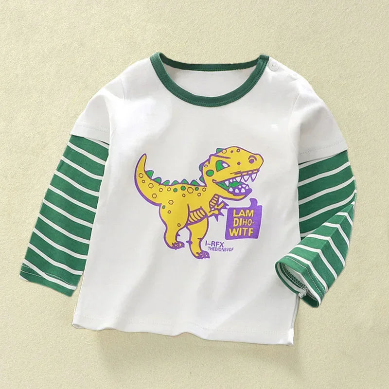 Children's T-Shirt Cartoon with Tops Long Sleeve Baby