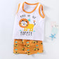 Cotton summer set for children, boys and girls, two-piece T-shirt and shorts