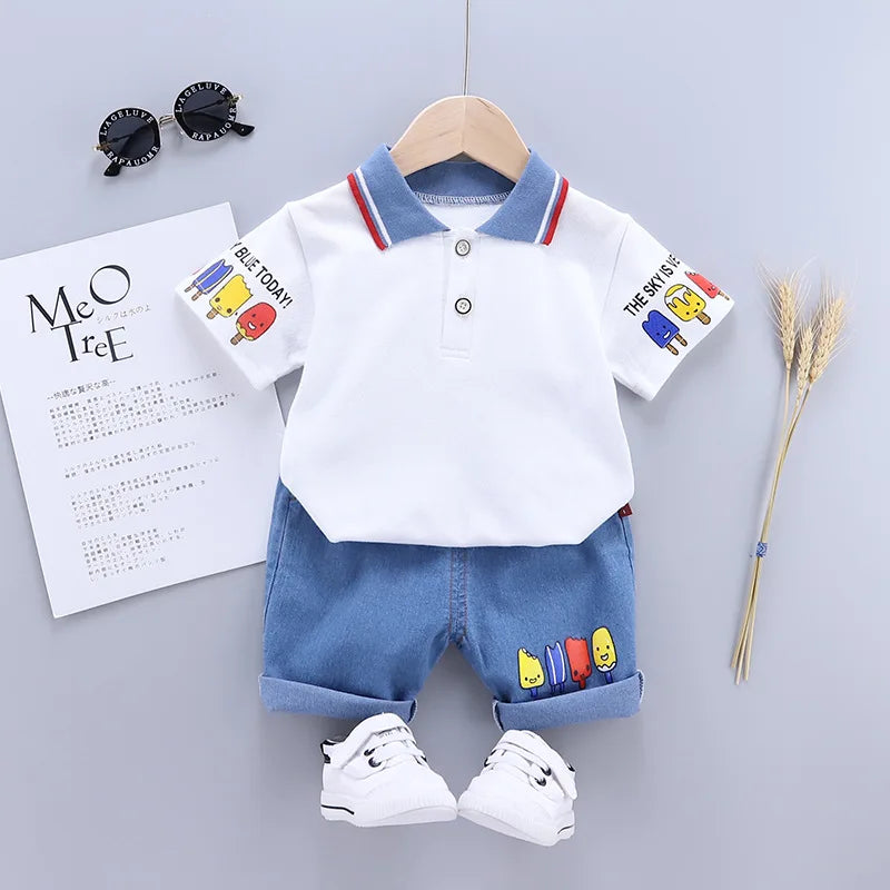 baby Boy Summer Clothes Set Cute Cartoon