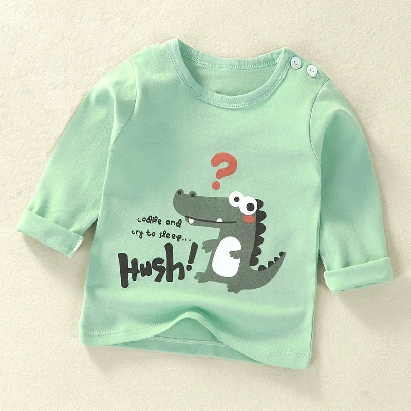 Children's T-Shirt Cartoon with Tops Long Sleeve Baby