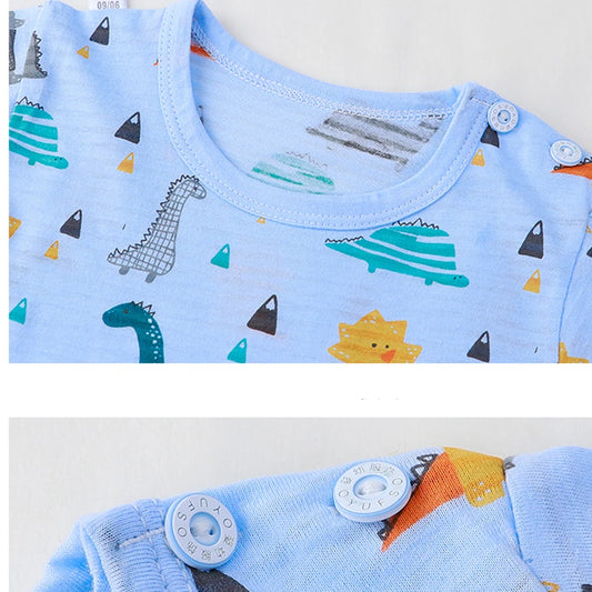 Children's pajamas with long sleeves and baby coat design for comfortable durable fabric