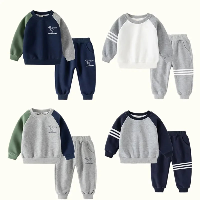 New spring autumn children's clothing two-piece matching outfit