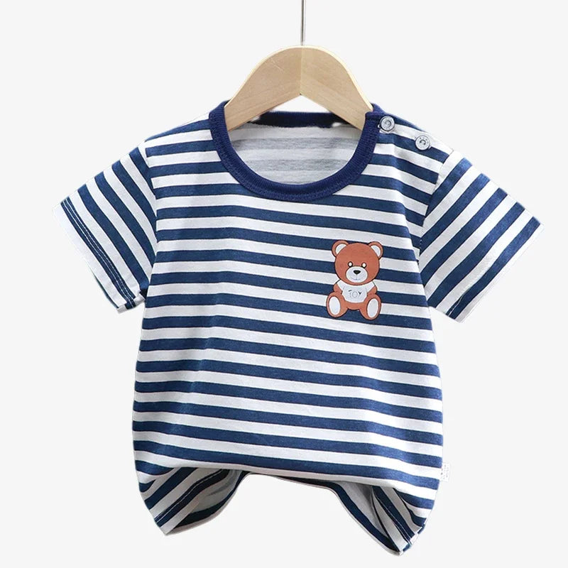 Kids Clothes Summer Cartoon Tops Short Sleeve Clothes