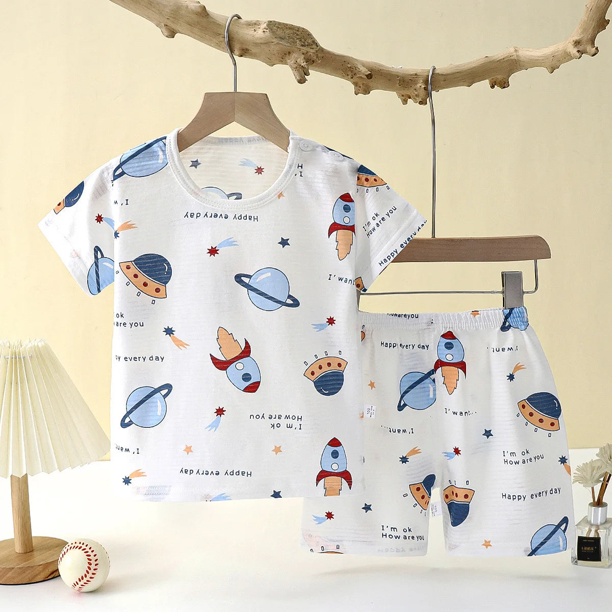 Summer Cotton Safe Baby Clothes  Set Cute Cartoon