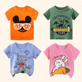 Kids Clothes Summer Cartoon Tops Short Sleeve Clothes