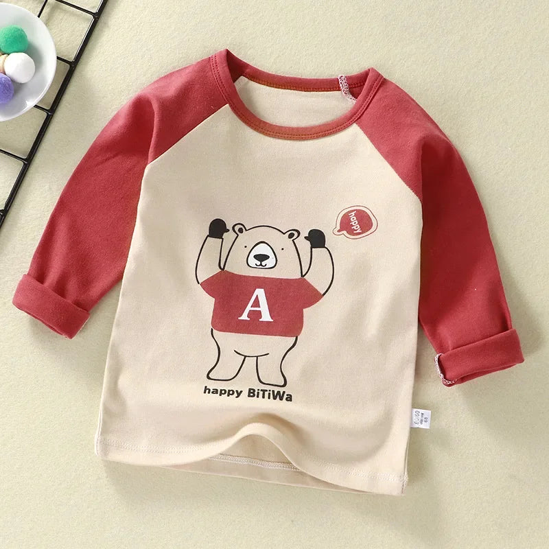 Children's T-Shirt Cartoon with Tops Long Sleeve Baby