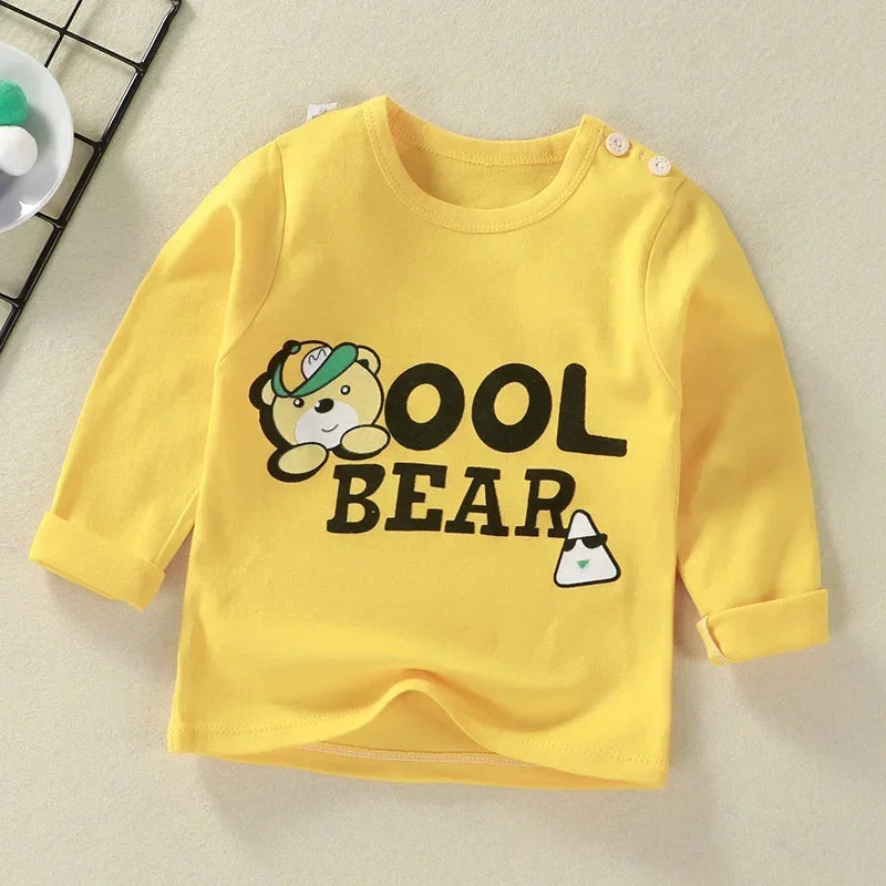 Children's T-Shirt Cartoon with Tops Long Sleeve Baby