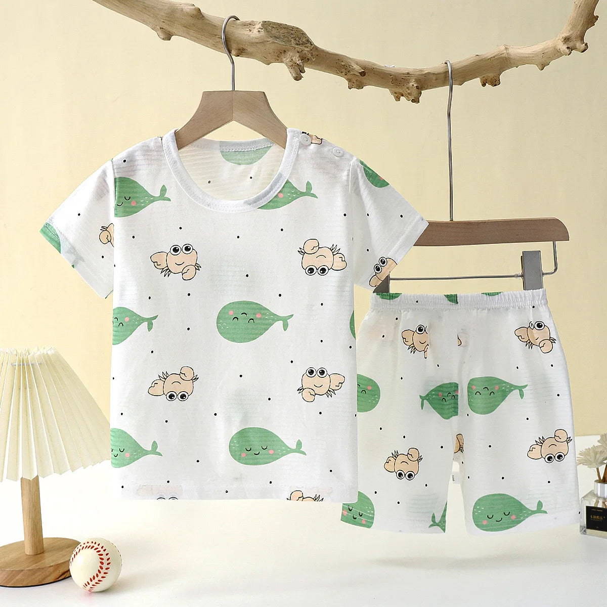 Summer Cotton Safe Baby Clothes  Set Cute Cartoon