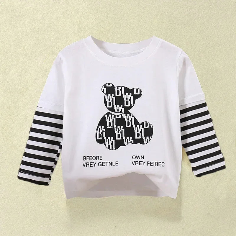 Children's T-Shirt Cartoon with Tops Long Sleeve Baby