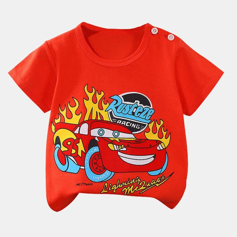 Kids Clothes Summer Cartoon Tops Short Sleeve Clothes