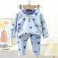 New Kids Autumn Warm Pajamas , Cute Cartoon Bear Long Sleeve T-Shirt Top + Pants Baby Sleepwear